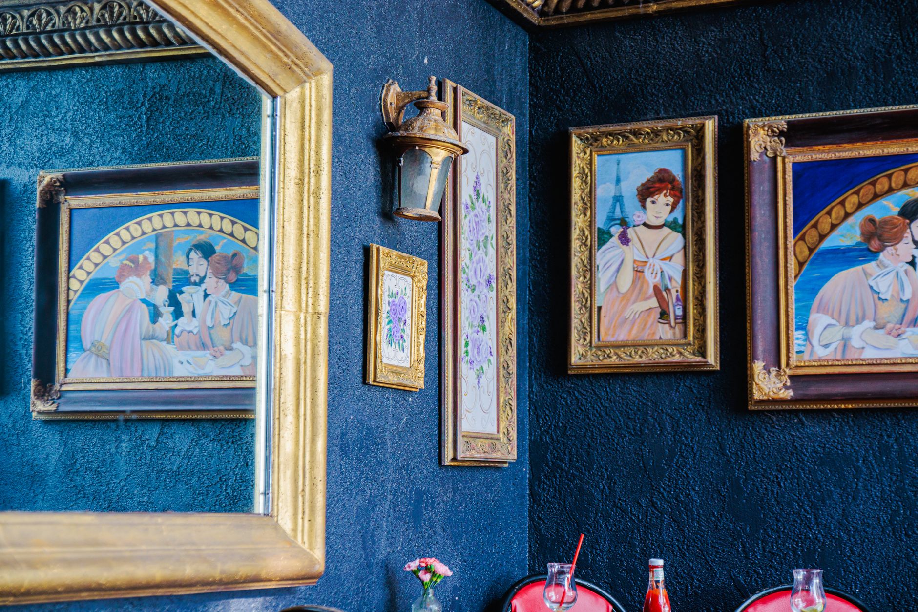 Paintbrushes and colourful paint